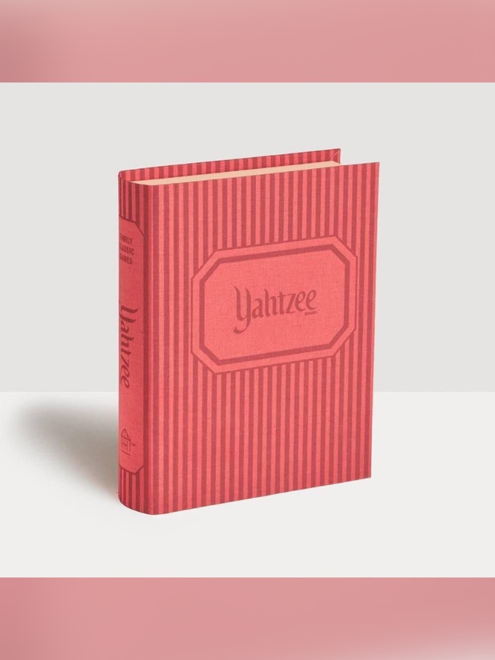 NIB Hearth and Hand Yahtzee Red Striped Hardcover board game
